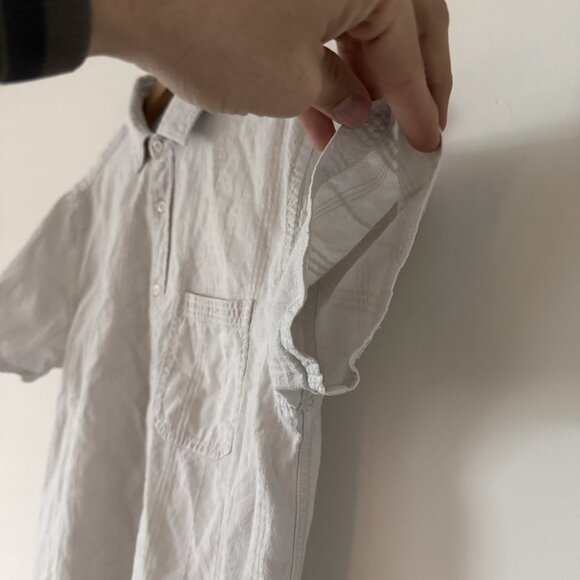 Billy Reid Shirt Mens Sz M Standard Short Sleeve Button Up Cotton Beach Resort - Picture 10 of 11